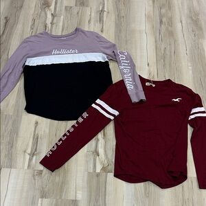 Vintage Hollister Purple and Red Long Sleeve Tops